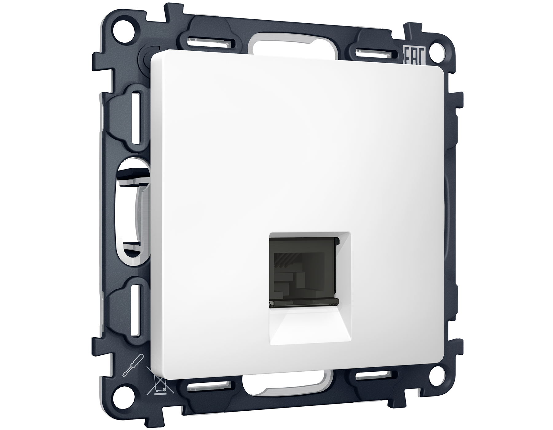 MA132005 Комплект механизма компьютерной розетки RJ-45 экранированной с автоматической защитной штор