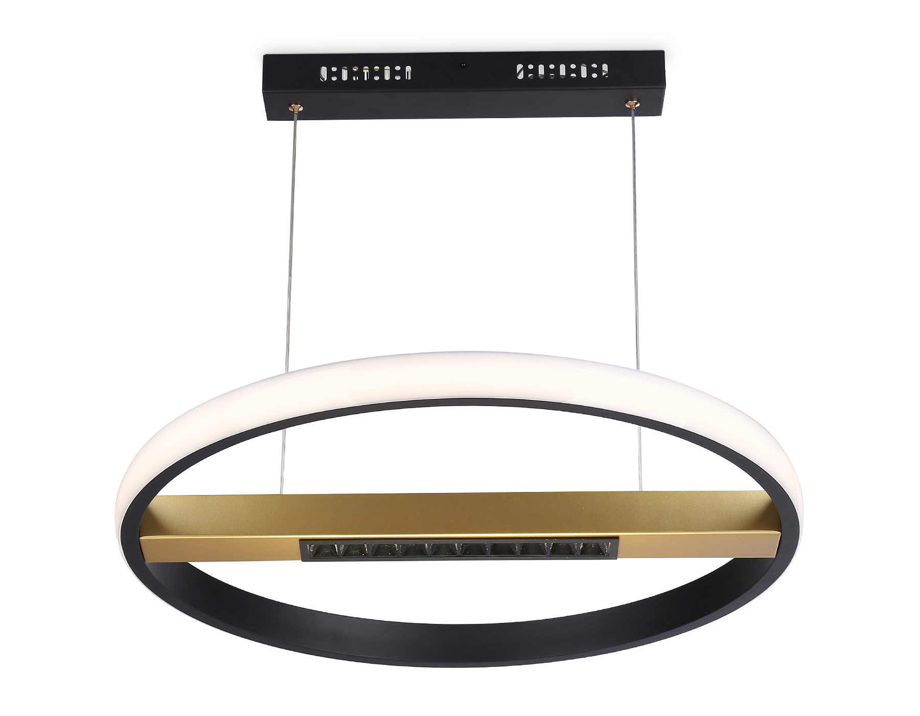 Светильник Ambrella FL51489 BK/GD черный/золото 62W 3000K-6400K D600*1000 (ПДУ ИК)