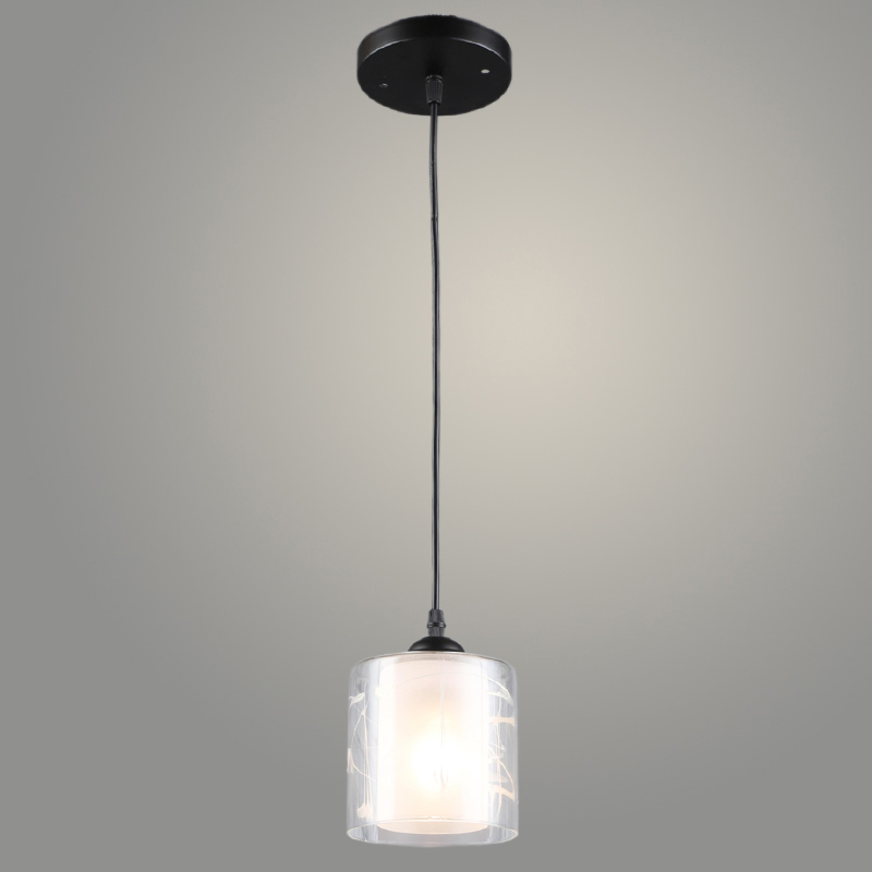 Подвес N6543/1HQ BK черный 1х60W E27 d120 h800, QH24