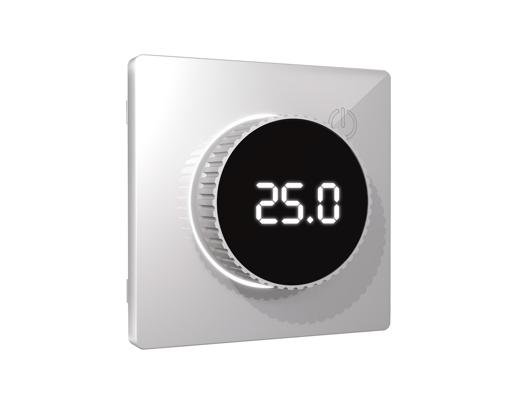 AP4058 Лицевая панель ALFA (Серебро глянец) для терморегулятора теплого пола с цифровым дисплеем QUA