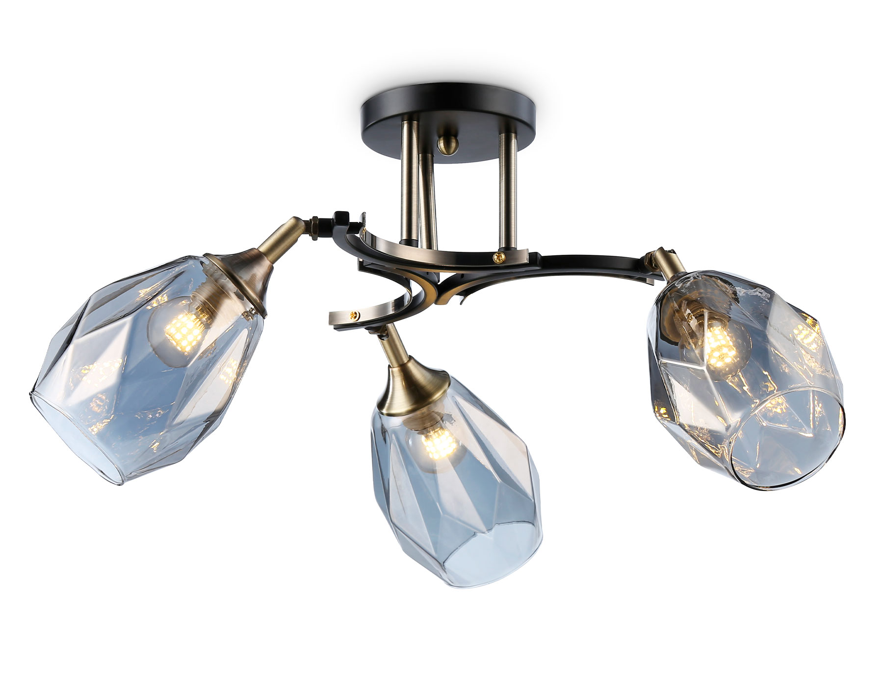 Светильник подвесной Ambrella TR303038/3 SB/BK/SM бронза/черный/дымчатый E27/3 max 40W D620*270