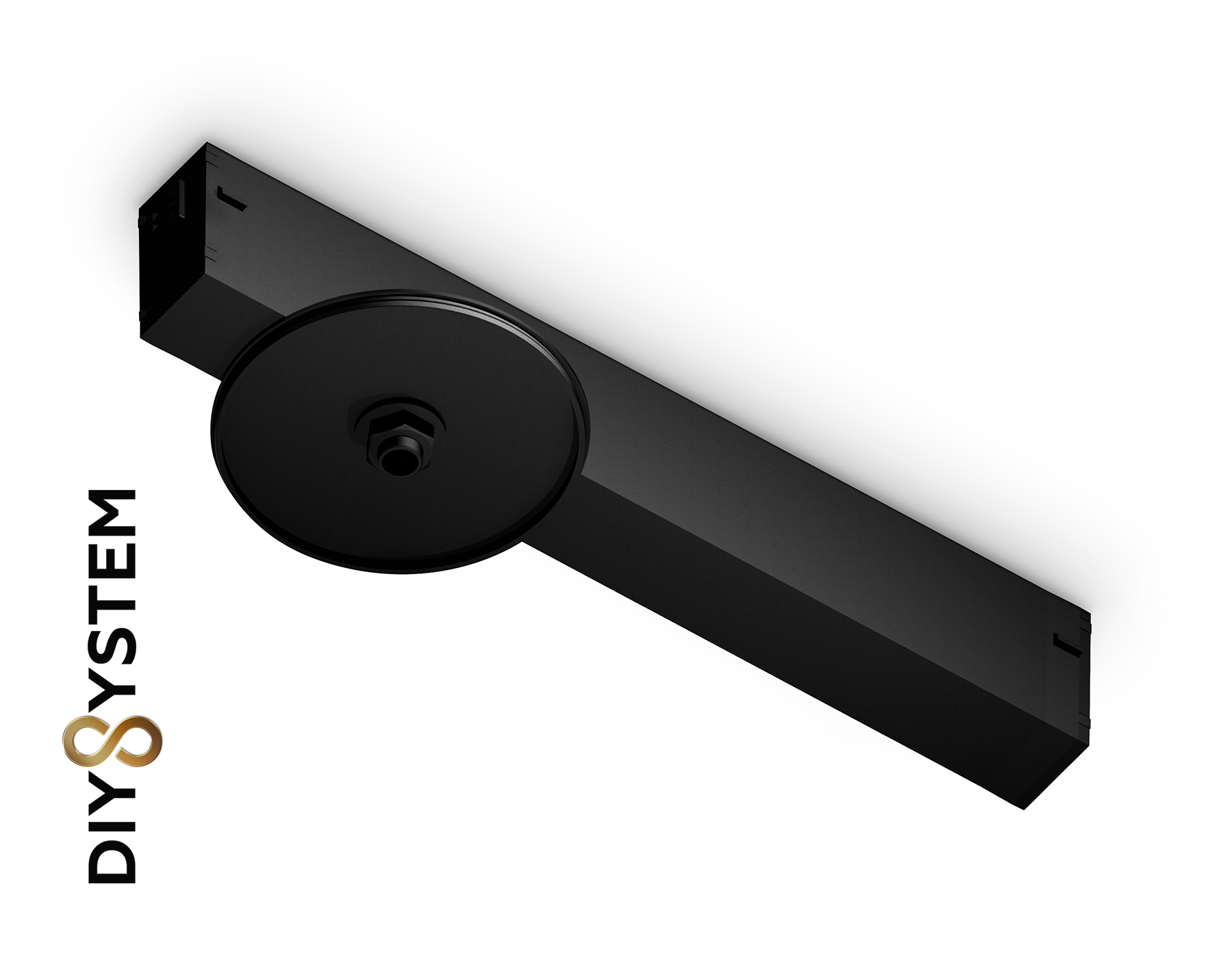 Крепеж трековый для корпуса DIY D85mm Magnetic 220V A2542 BK черный 232*83*55