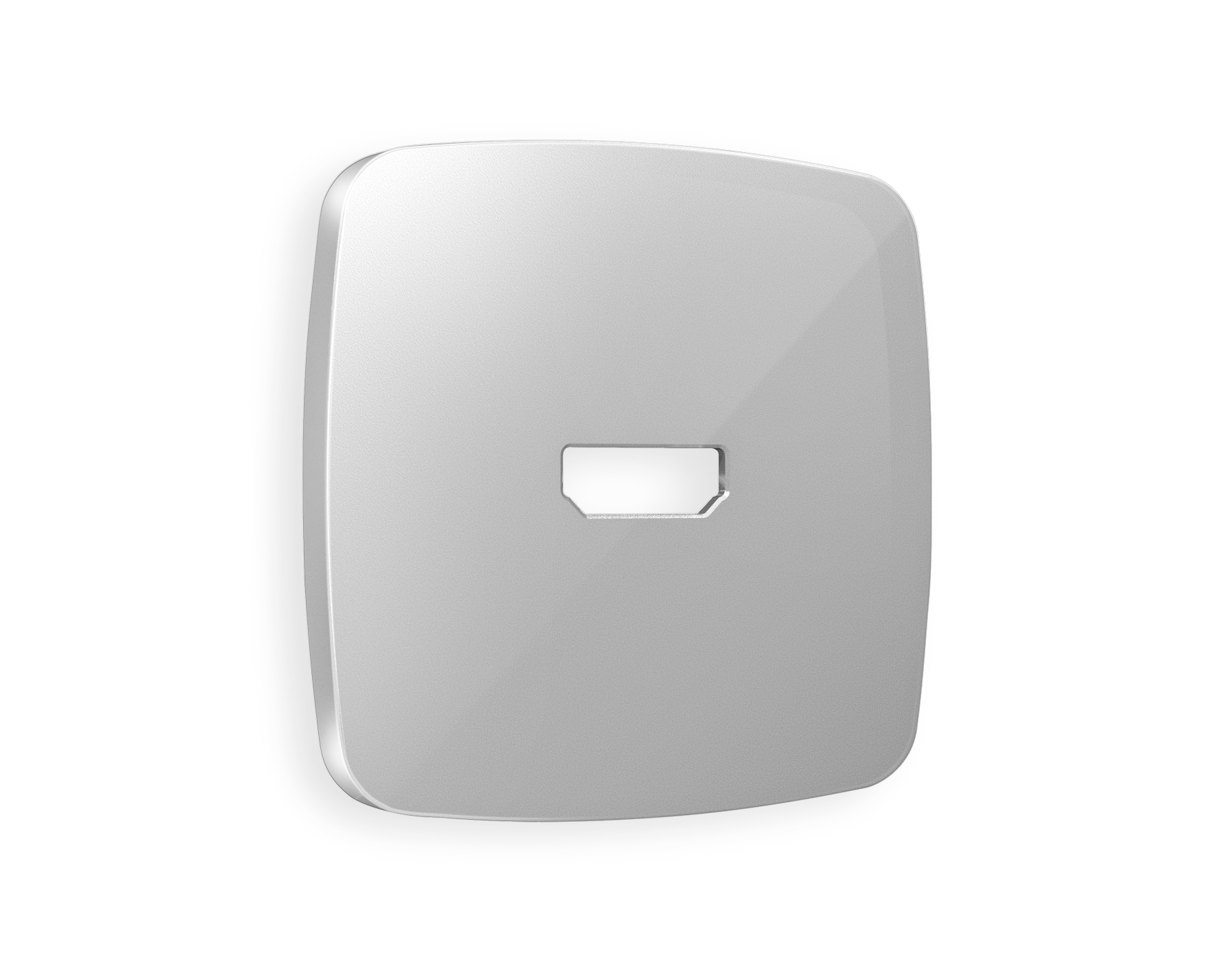 OP4140 Лицевая панель OMEGA (Серебро глянец) для HDMI розетки QUANT