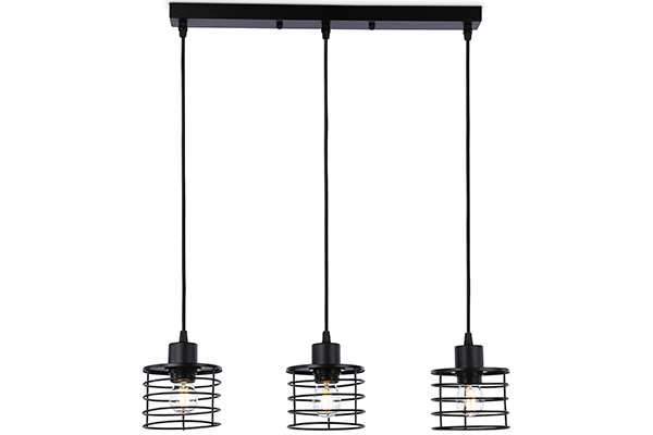 Светильник подвесной в стиле лофт Ambrella TR8075/3 BK черный E27*3 max 40W 582*120*1040