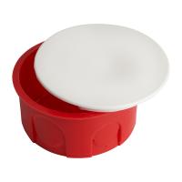 Коробка монтажная STEKKER EBX30-01-1-20-80 для сплошных стен с крышкой D80*40мм IP20 красный