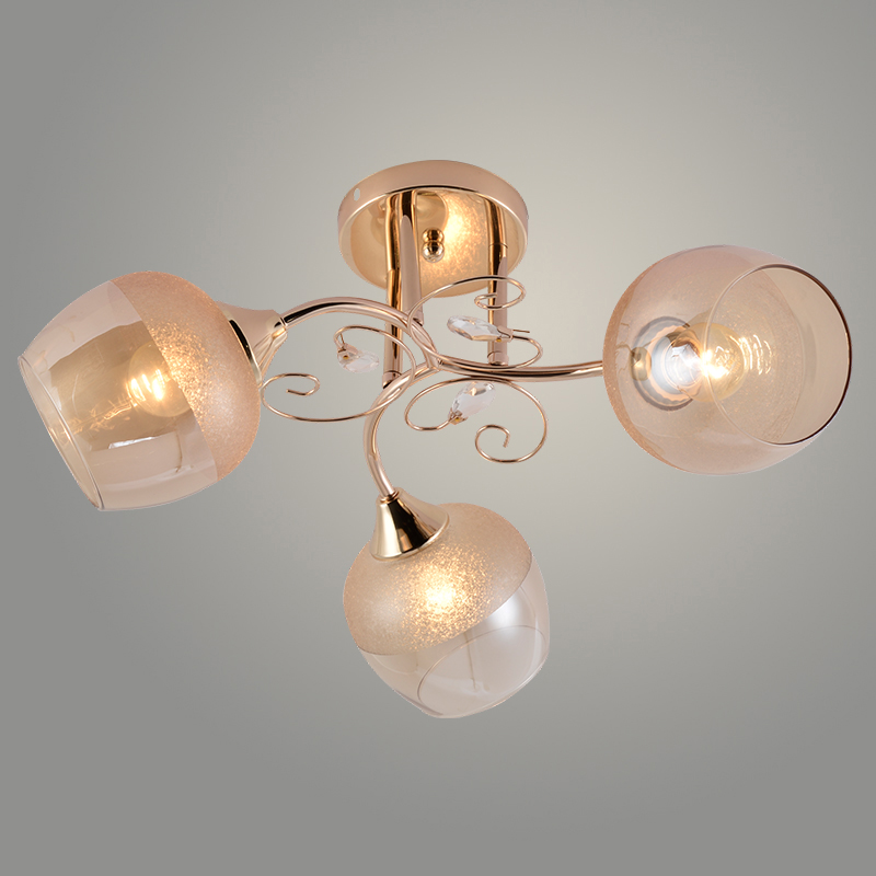 Люстра XA1545B/3 FGD золото 3х60W E27 d530 h250, HN23
