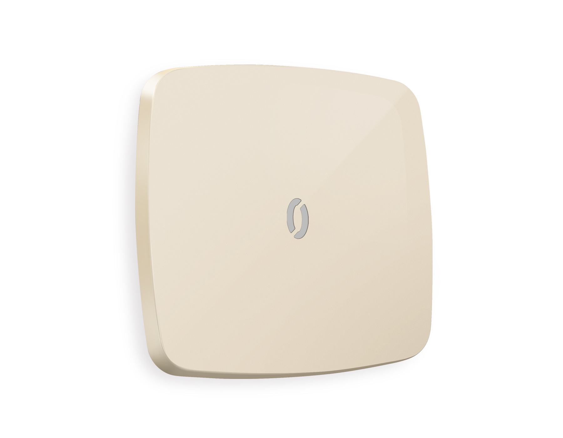 OP3020 Лицевая панель OMEGA (Бежевый глянец) для 1-кл выключателей с подсветкой QUANT