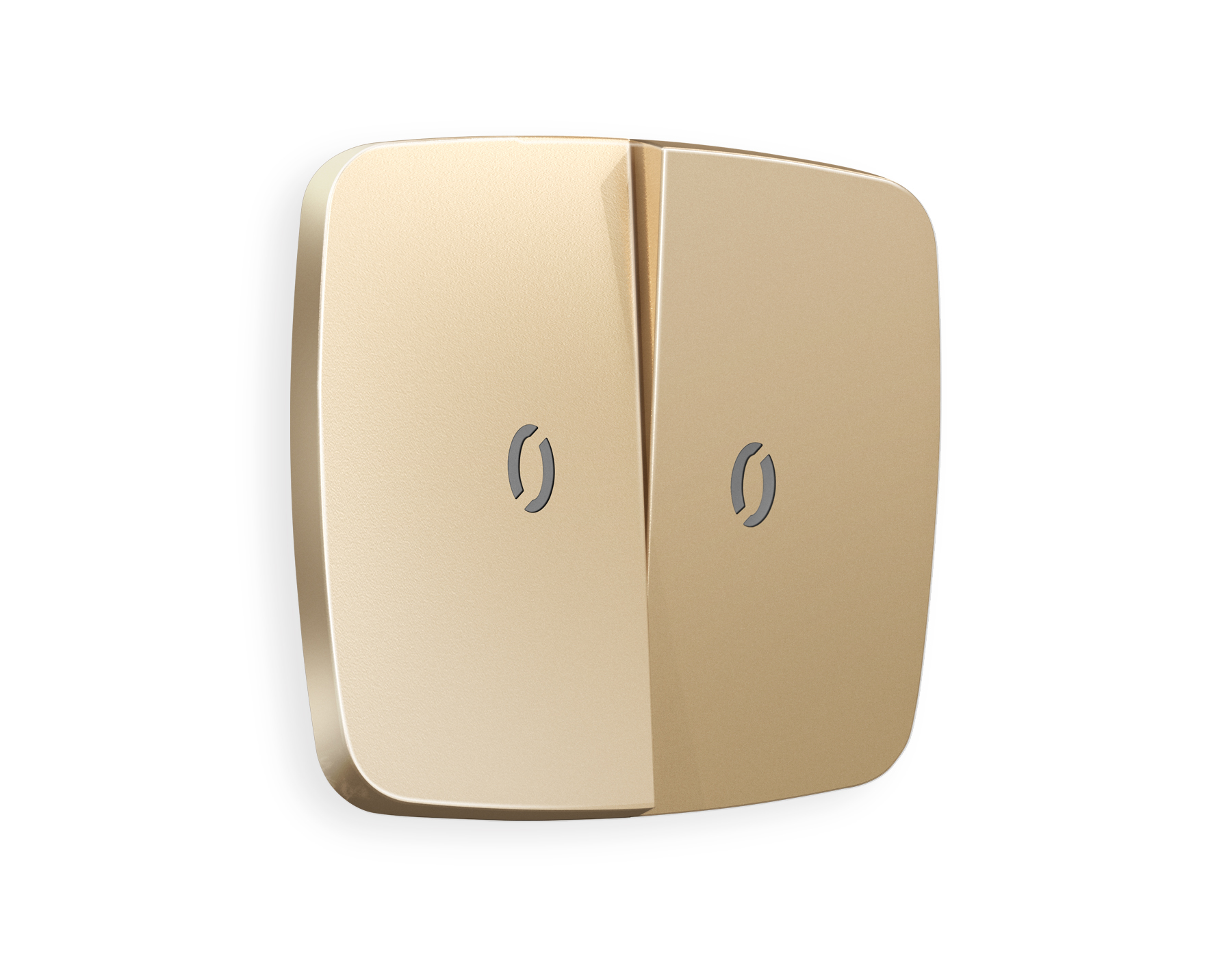 OP6040 Лицевая панель OMEGA (Шампань) для 2-клавишных выключателей с подсветкой QUANT