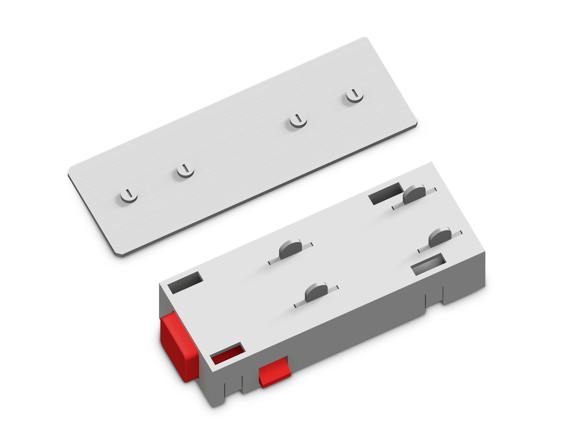 Коннектор питания прямой с соединителем для шинопровода Magnetic 220V GL1105 WH белый 68*28.5*18