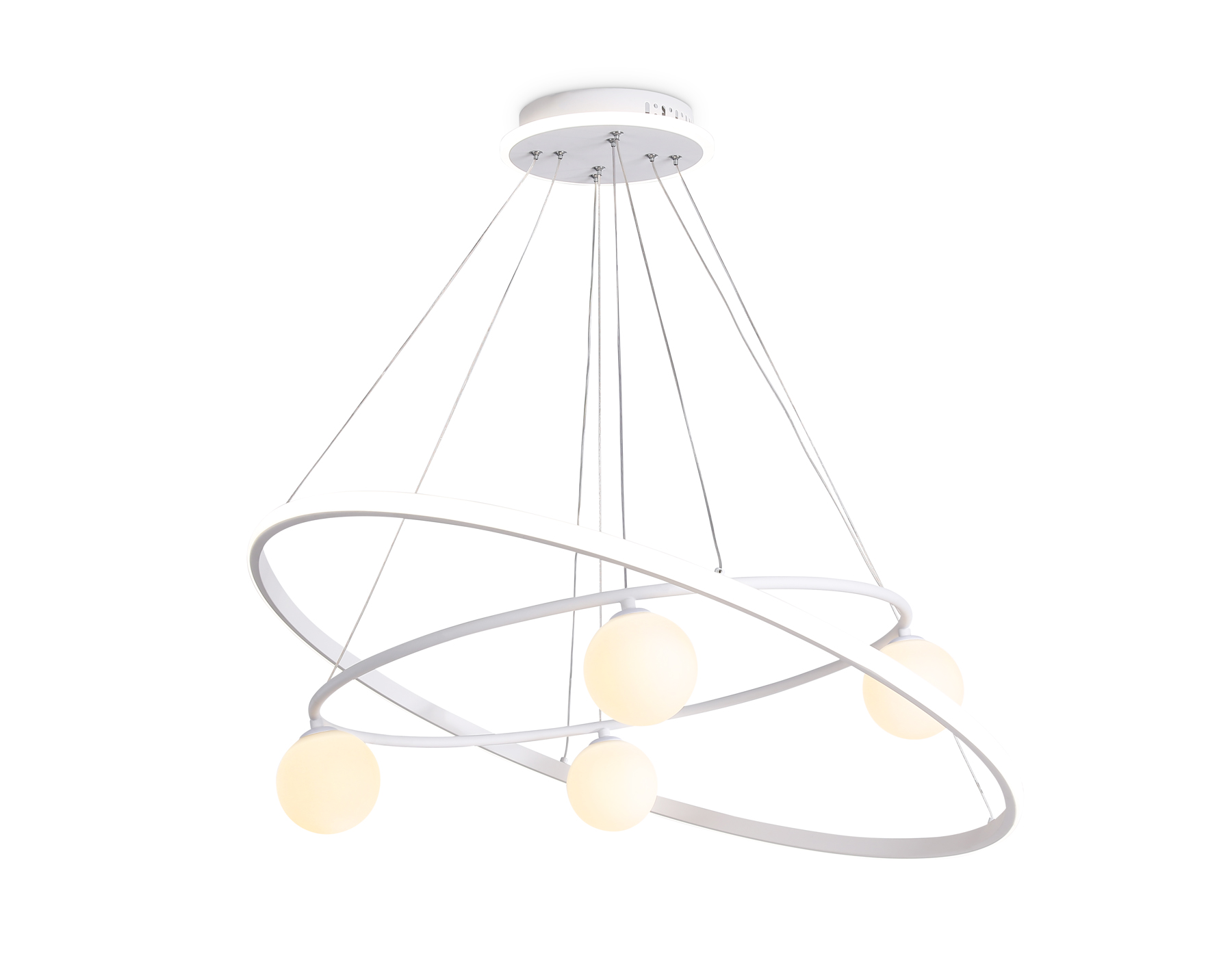Светильник Ambrella FL66326/1+4 WH белый 92W 3000K-6400K+G9/4 D800/600*1200 (ПДУ ИК)