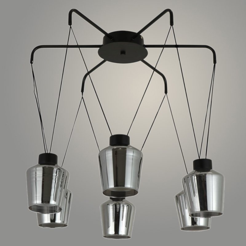 Люстра 321014/6 BK черный 6х40W E27 d790 h680, GNV24