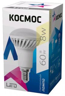Светодиодная лампа КОСМОС R50 8W 220V E14 3000K (Lksm_LED8wR50E1430)