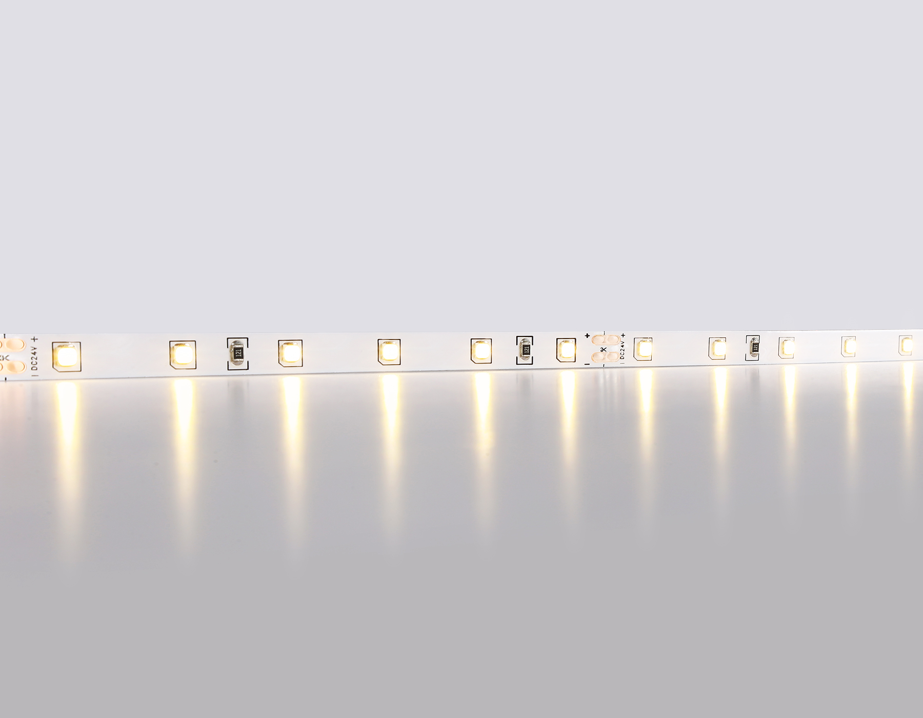 Светодиодная лента AMBRELLA GS3001 2835 60Led/ 6W m/ 24V IP20 3000K/ 5000*8*1.2mm (2 конт.)