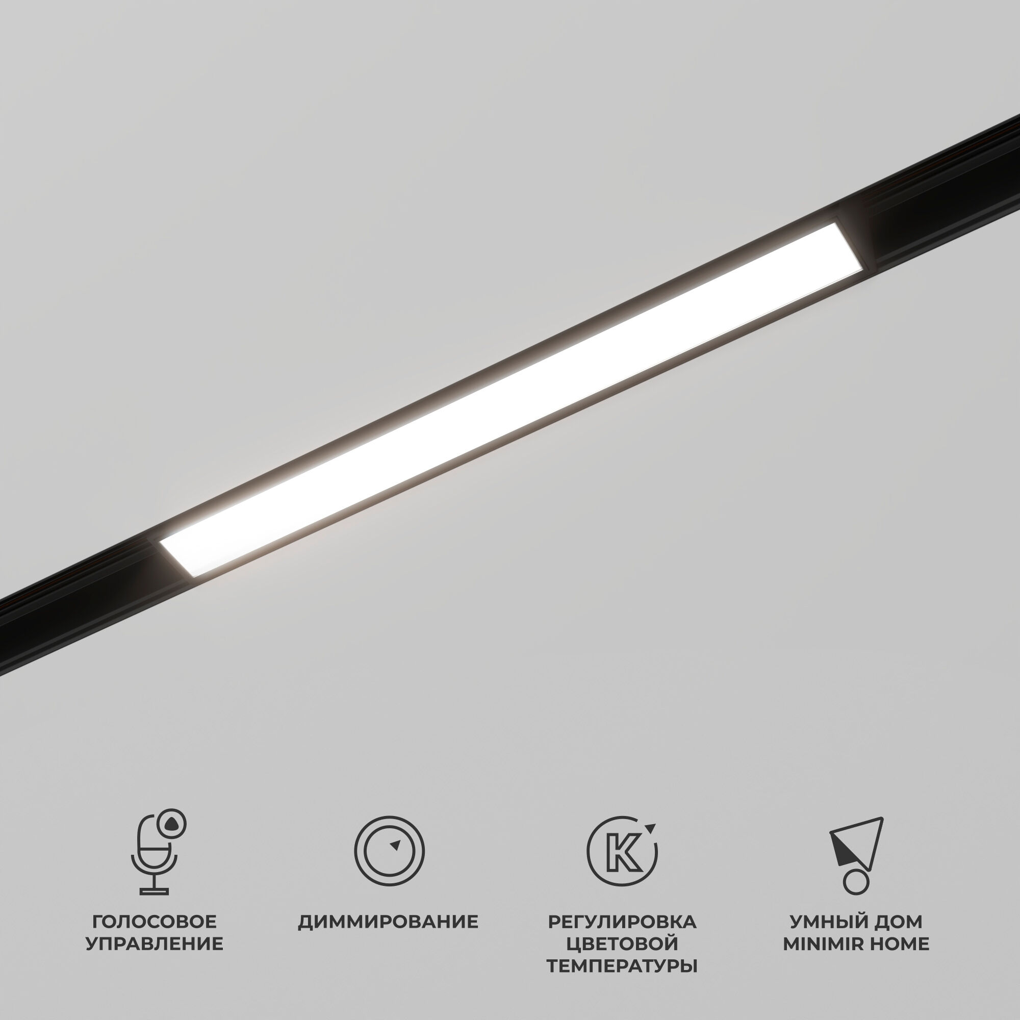 Slim Magnetic Умный трековый светильник 10W 2700-6500K Dim L01 (чёрный) 85076/01