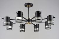 Люстра N6674/8 BK+COP черный/медь 8xW GX53 d730 h340, 24