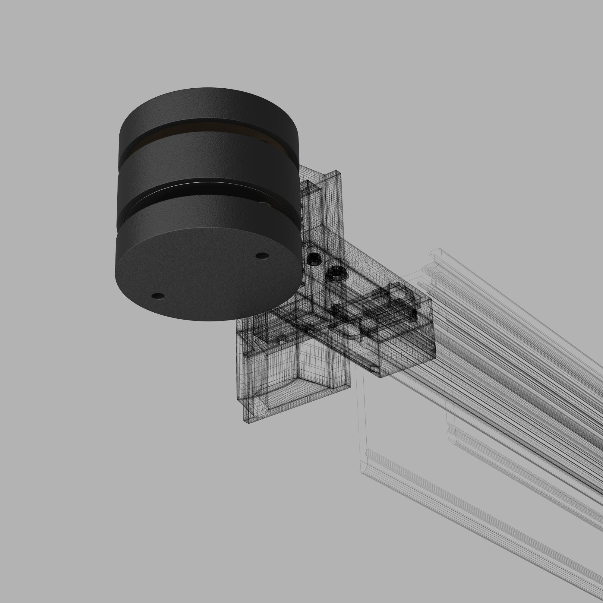 Slim Magnetic Коннектор круглый шарнирный для накладного шинопровода (чёрный) 85010/00