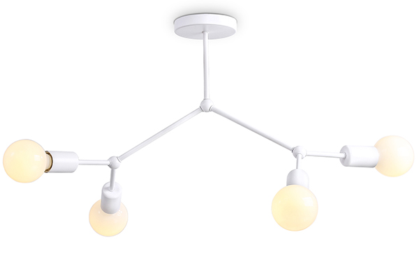 Потолочный светильник в стиле лофт Ambrella TR8031/4 WH белый E27*4 max 40W D670*440