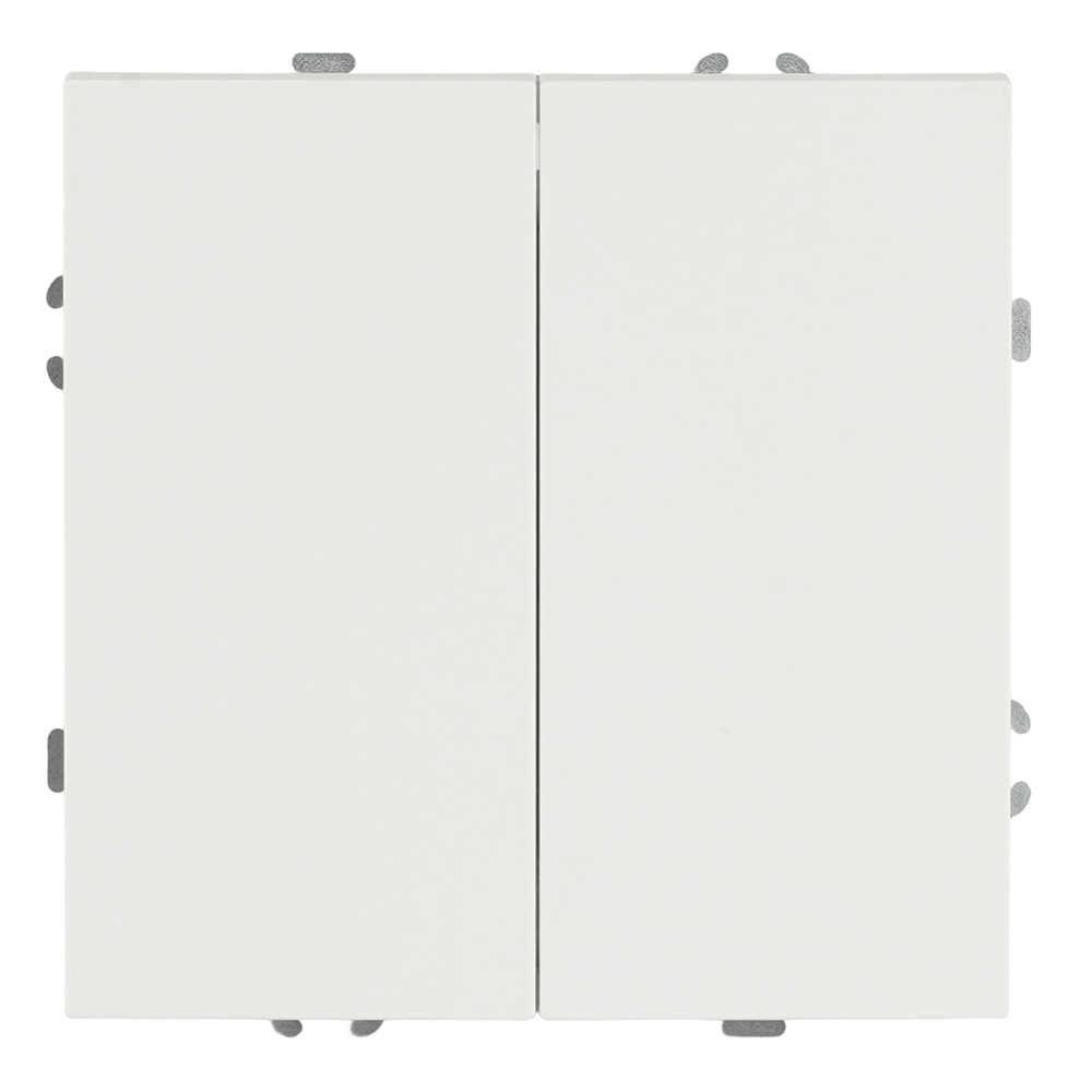 Переключатель 2-клавишный (механизм), СЗК, 250В, 10А, серия Эмили, RSW10-5107-01ZK, белый фарфор