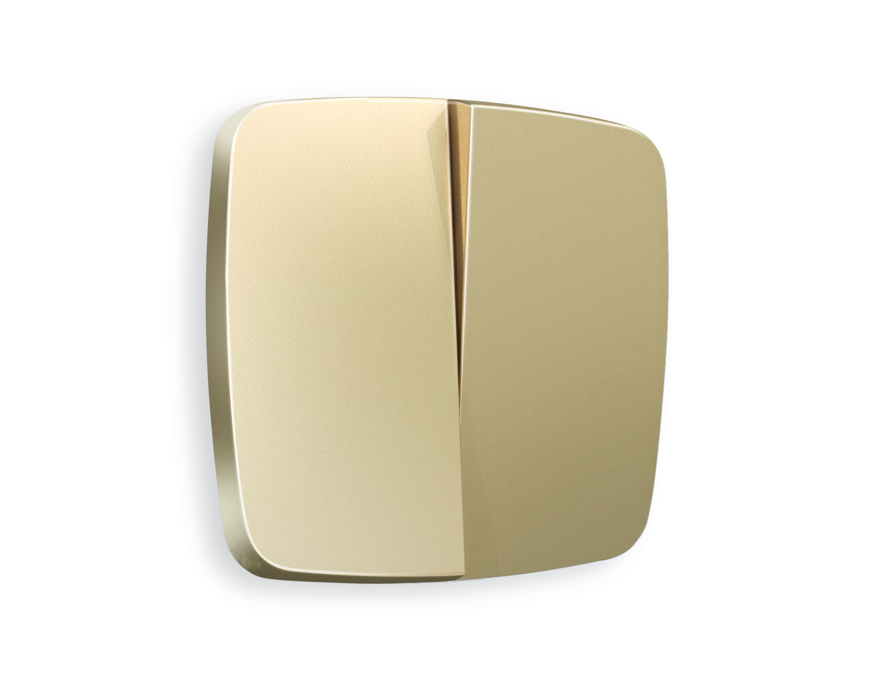 OP6030 Лицевая панель OMEGA (Шампань) для 2-клавишных выключателей QUANT