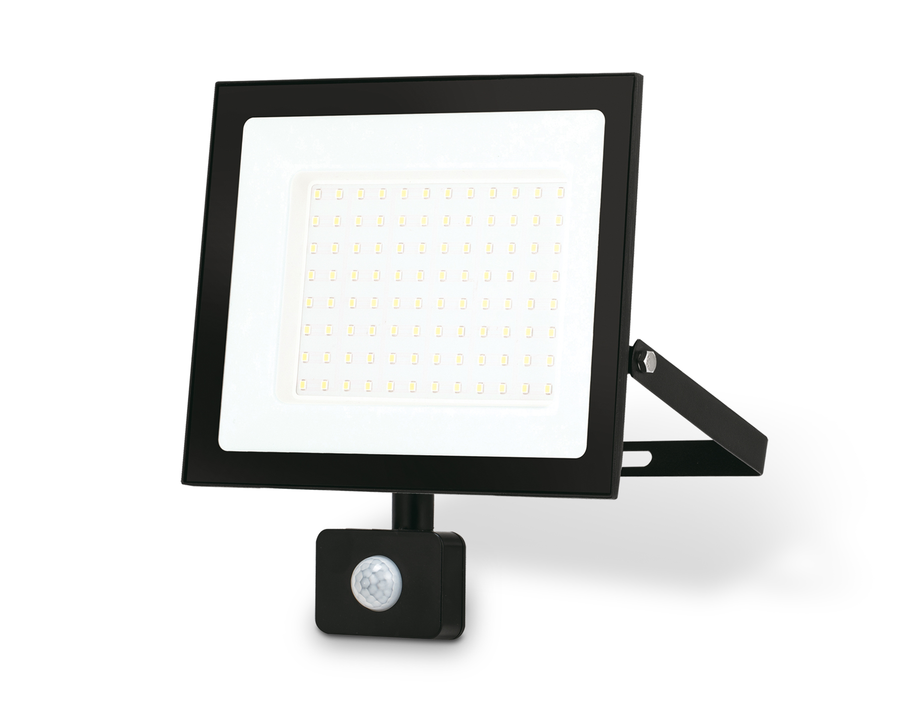 Прожектор светодиодный с датчиком движения ST8118 BK черный IP65 LED 6500K 100W 208*178*31