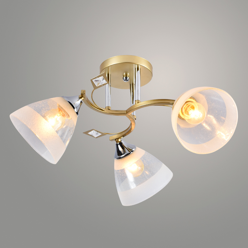 Люстра XA1276C/3 FGD+CR золото/хром 3х60W E27 d460 h260, HN21