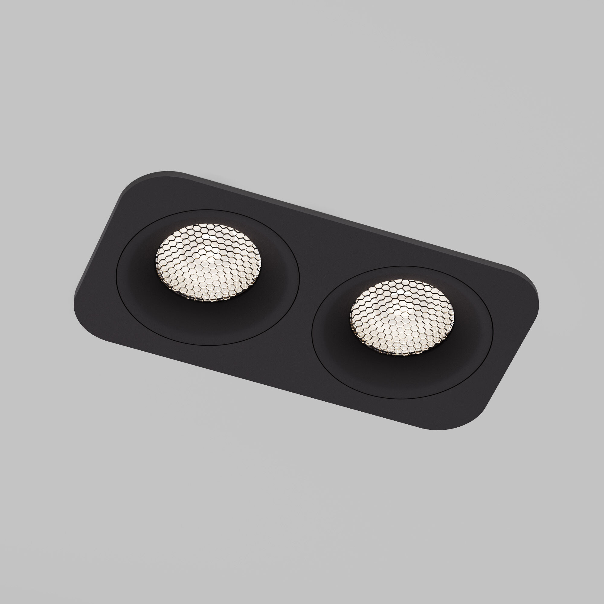 Светильник встраиваемый светодиодный IP44 15277/LED Tetro 20W 4000K черный IP44