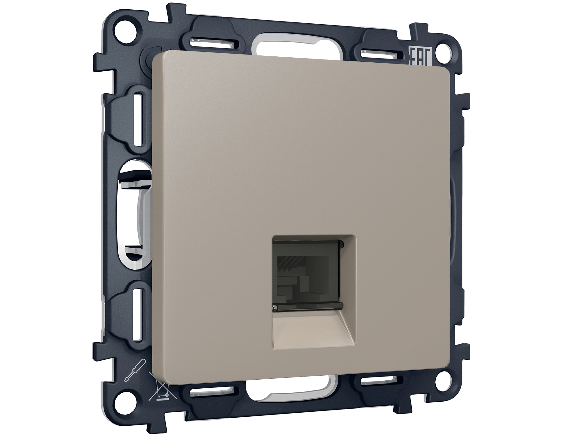 MA372005 Комплект мех-ма компьютерной розетки RJ-45 экранированной с автоматической защитной шторкой