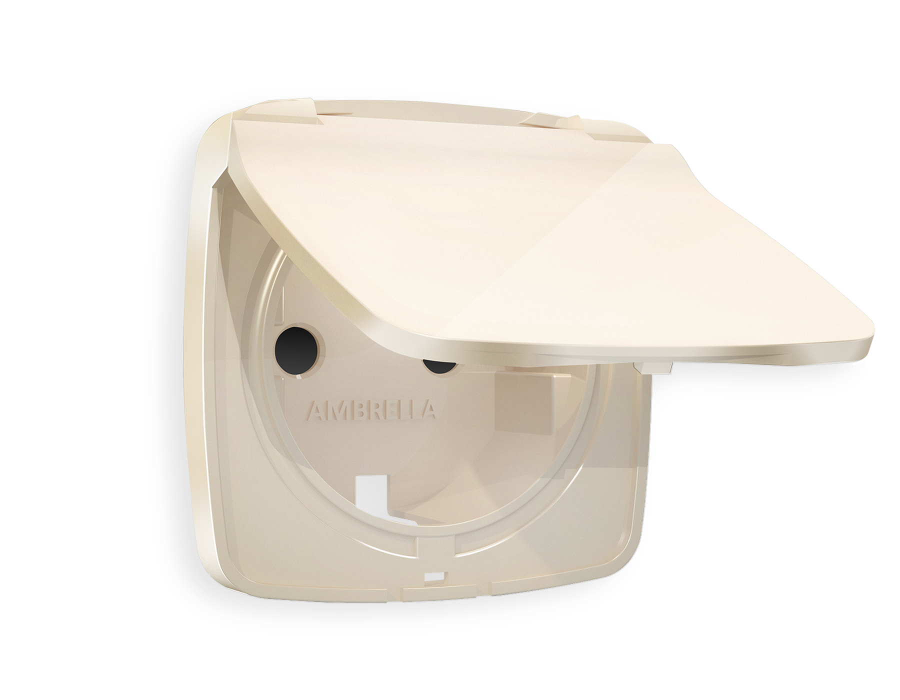 OP3080 Лицевая панель OMEGA (Бежевый глянец) для электр розетки с/з со шторк/защитной кыш IP44 QUANT