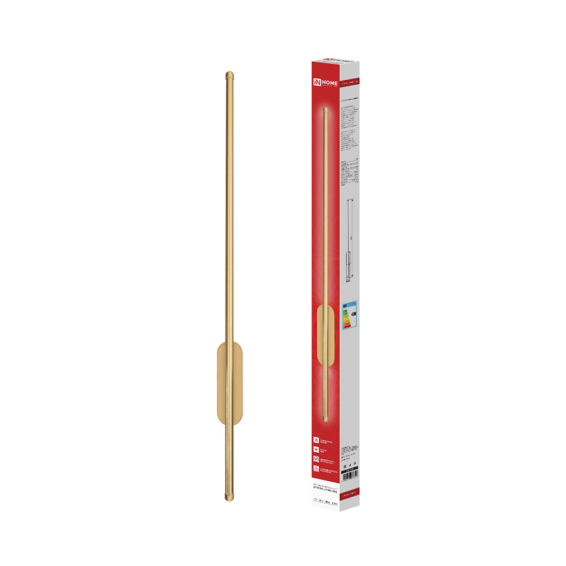 Светильник светодиодный ESTETIKA LUV-80B-40GL 15Вт 230В 4000K 1050Лм 800х50x25 золото IN HOME