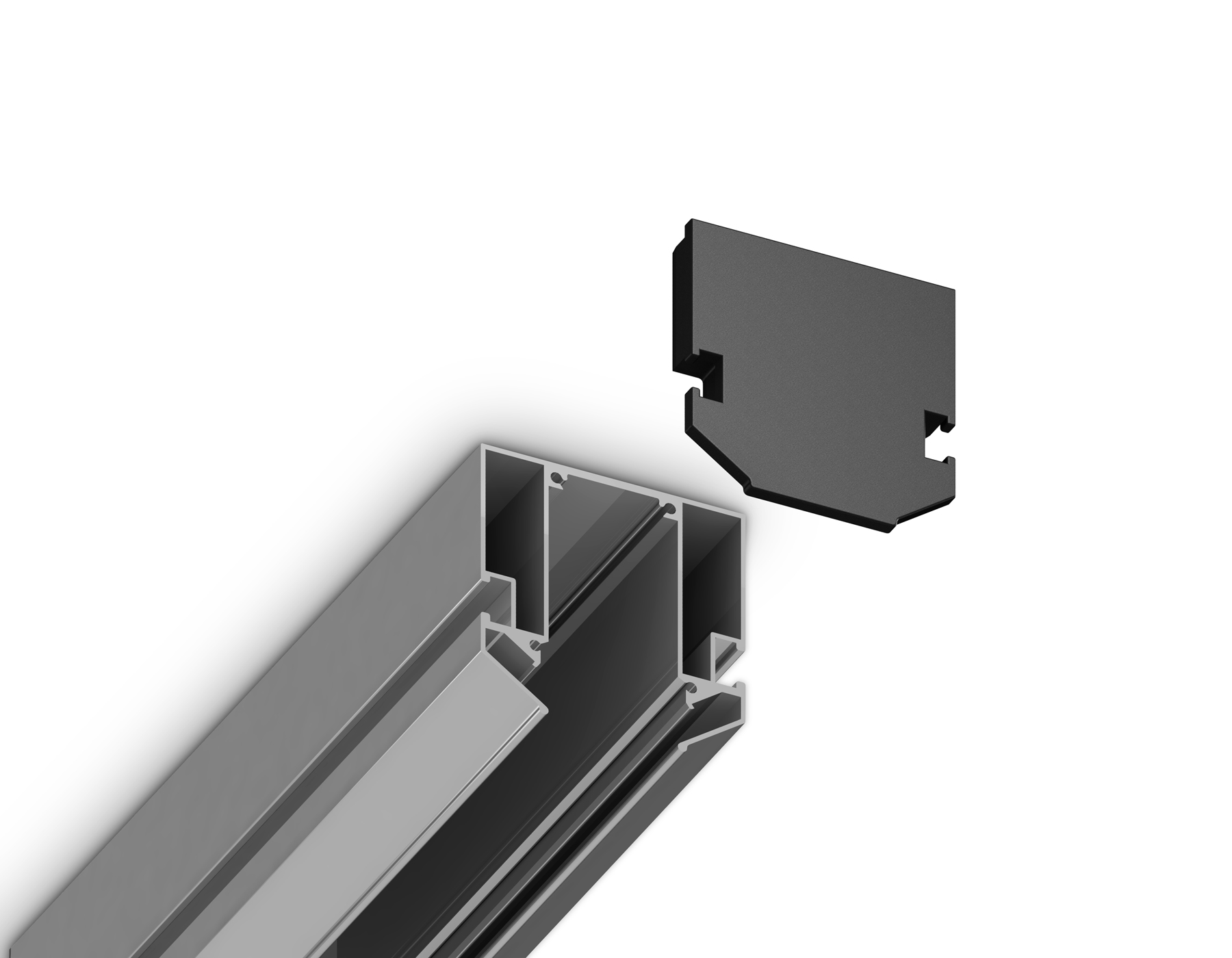 Заглушка для корпуса в натяжной потолок Magnetic 220V GL1064 BK черный 61*61*9 (2шт)