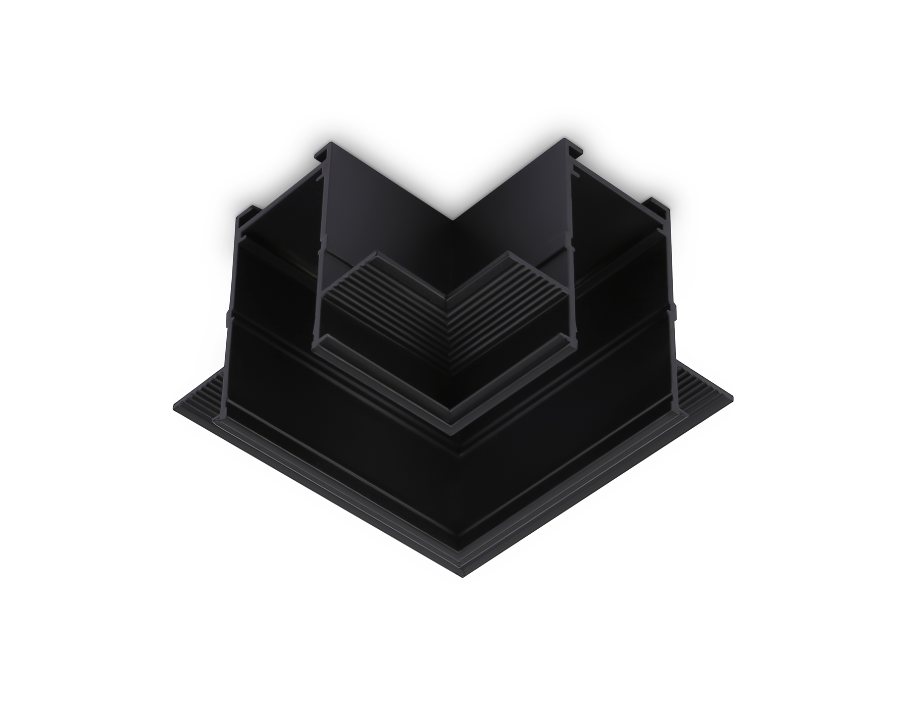 Коннектор угловой для встраиваемого шинопровода Magnetic 220V GL1040 BK черный 80*80*47