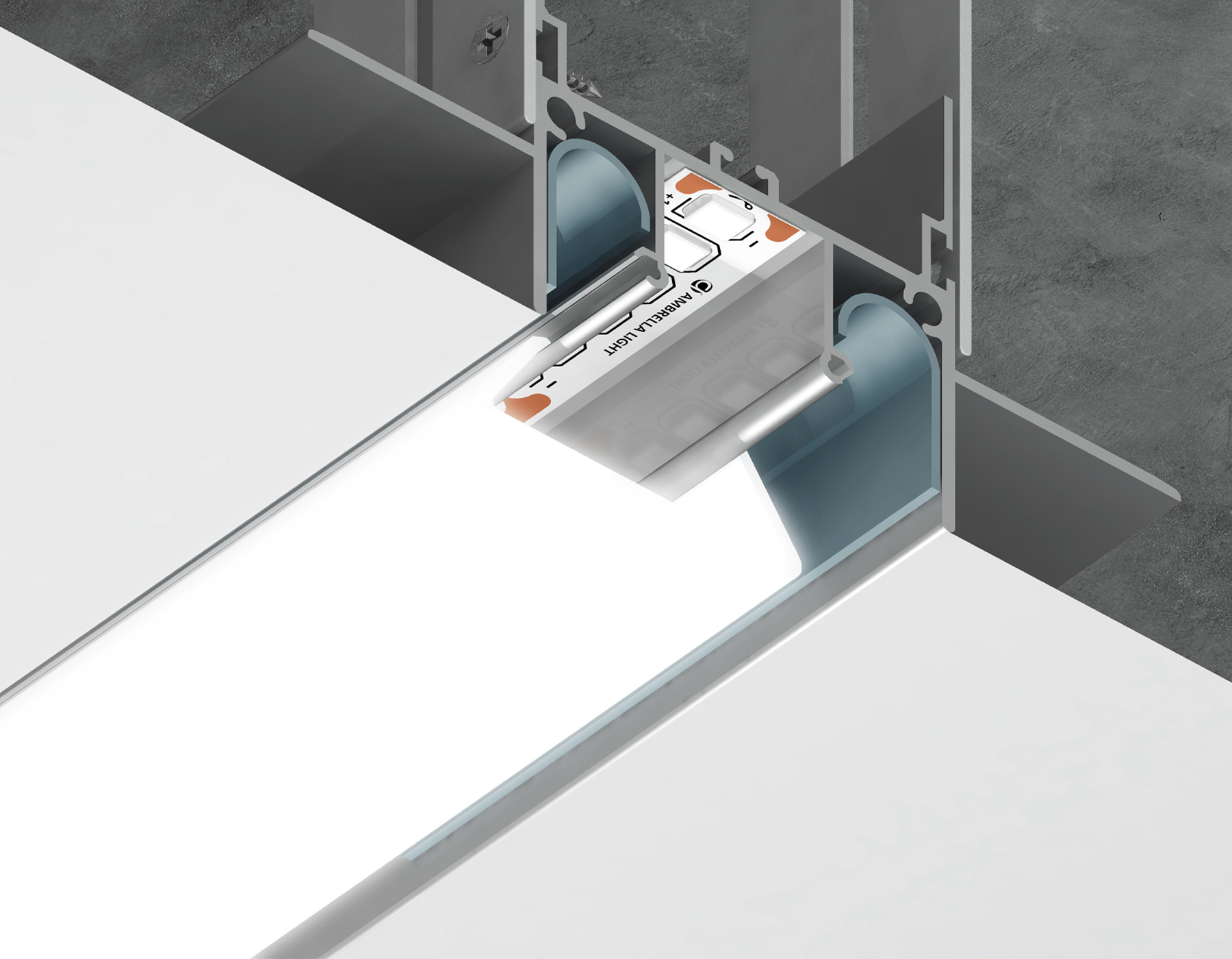 Алюминиевый профиль для натяжного потолка GP4000AL серебро 2000*72.2*34 (для ленты до 13,2мм)