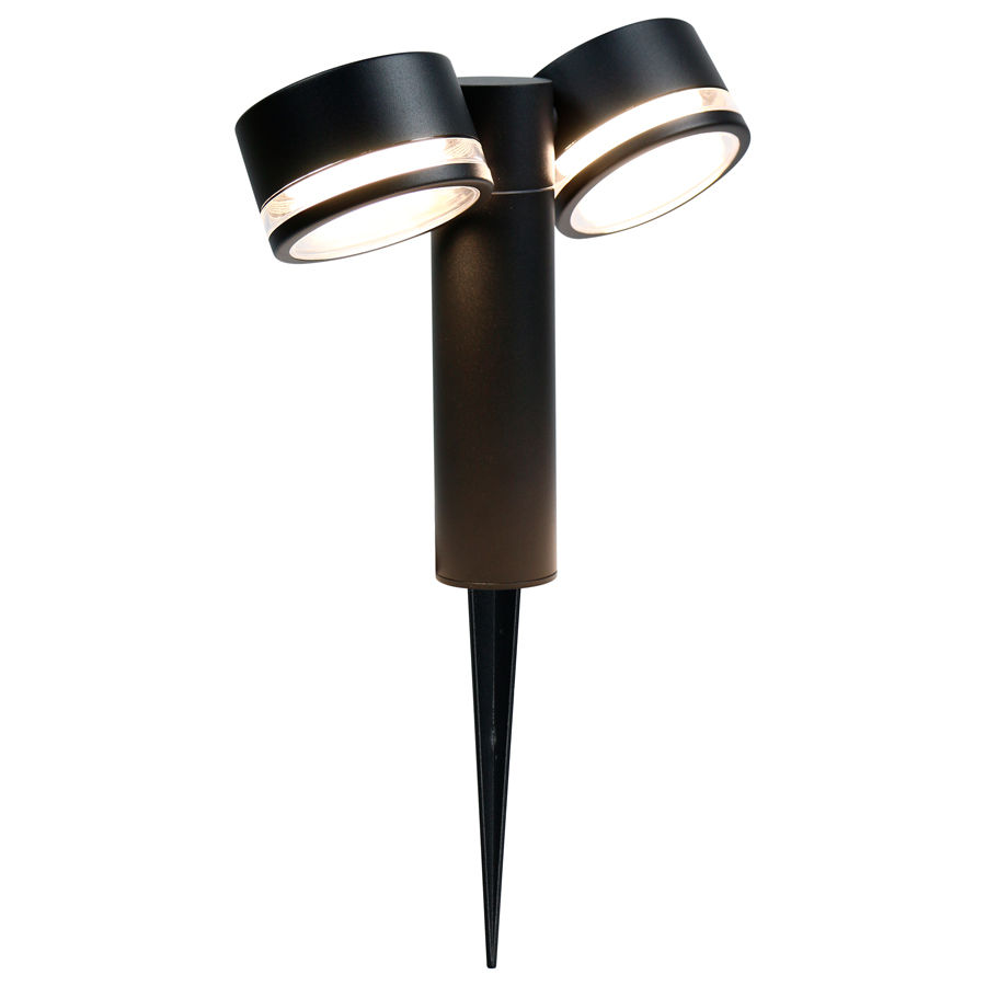 Садово-парковый светильник General GPF-2GX53-M-IP65 Черный с боковым рассеивателем Иллюмакс