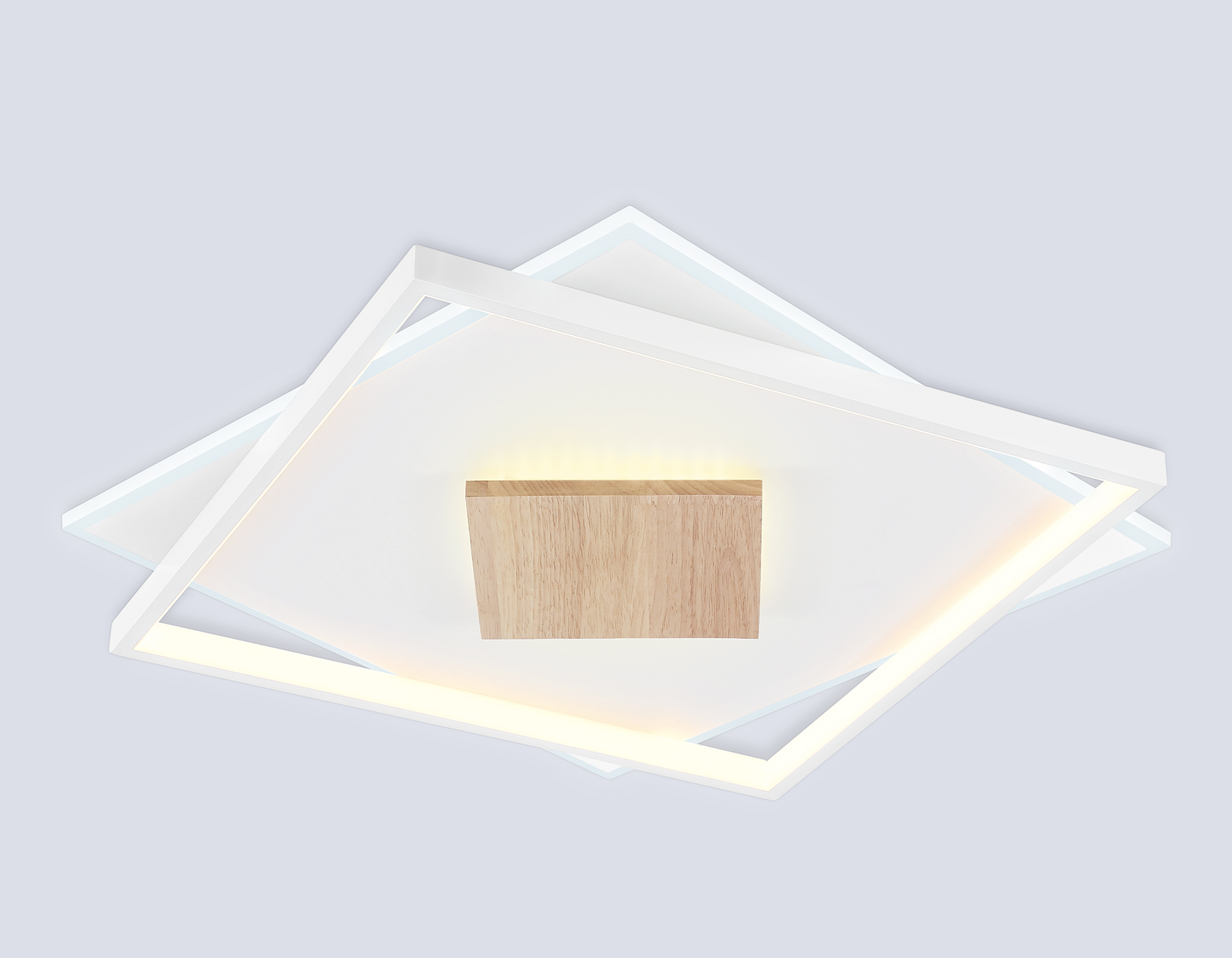 Светильник светодиодный потолочный AMBRELLA FL4790 WH/WD белый/дерево 77W 3000-6000K (без ПДУ)