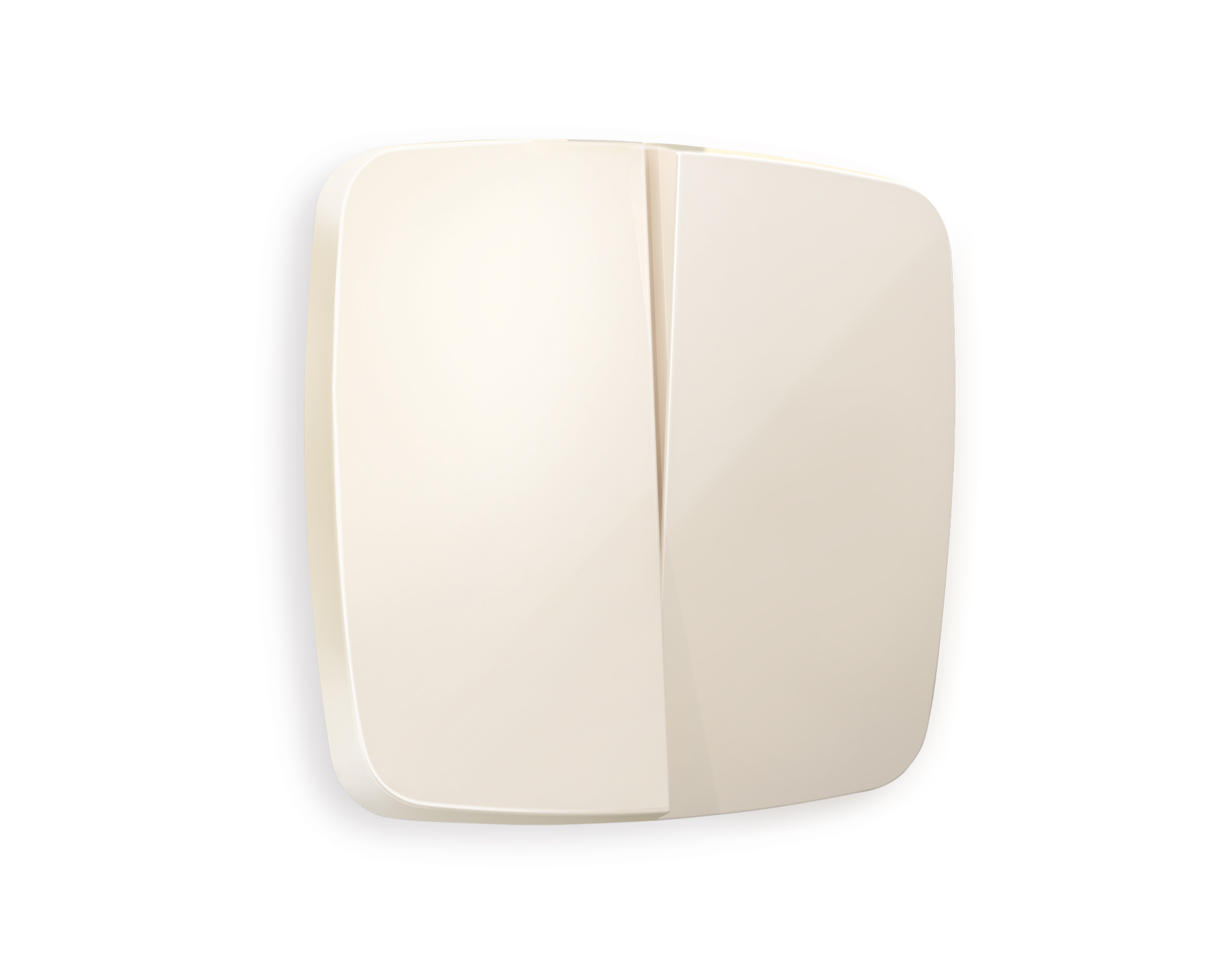 OP3030 Лицевая панель OMEGA (Бежевый глянец) для 2-кл выключателей QUANT