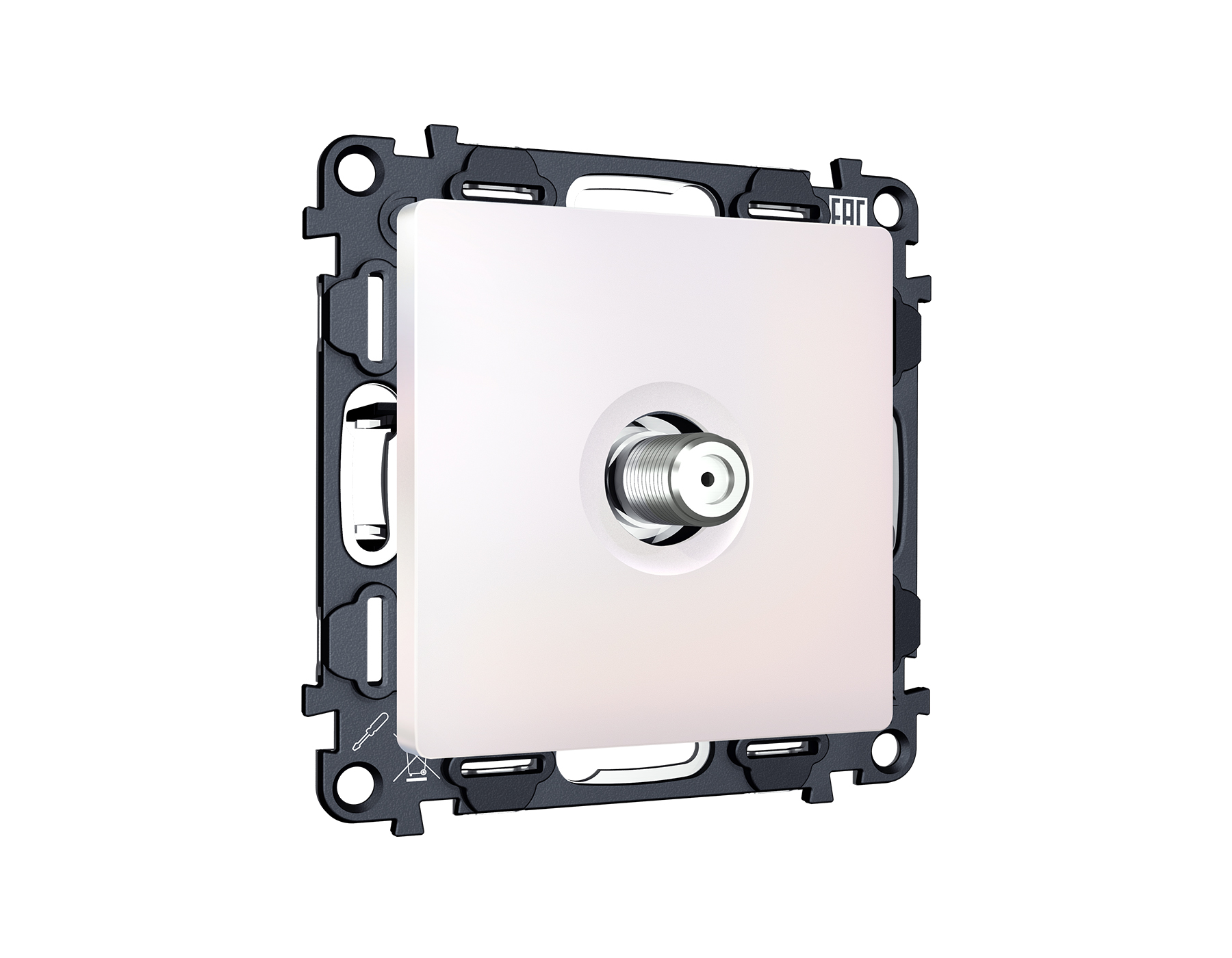 MA213050 Комплект механизма TV розетки SAT 5-2400MHz 3.5dB ALFA Жемчуг QUANT (AP2130, VM215)