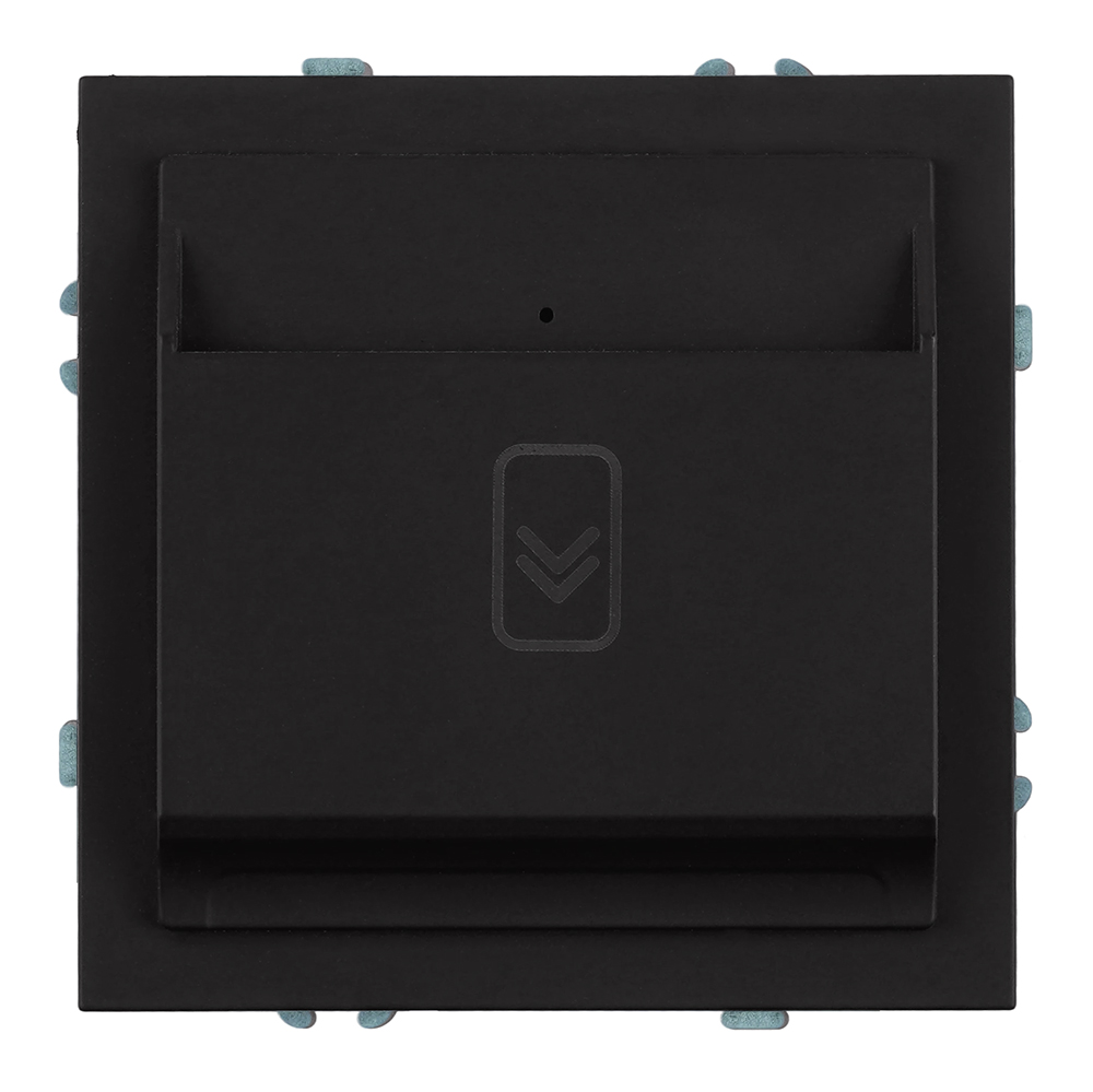 Выключатель карточный (механизм), 250В, 40А, серия Эмили, RSW40-5114-05, черный уголь, soft touch