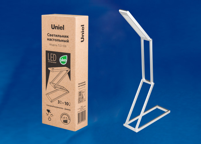 Светильник настольный UNIEL TLD-556 Silver/LED/105Lm/6500K