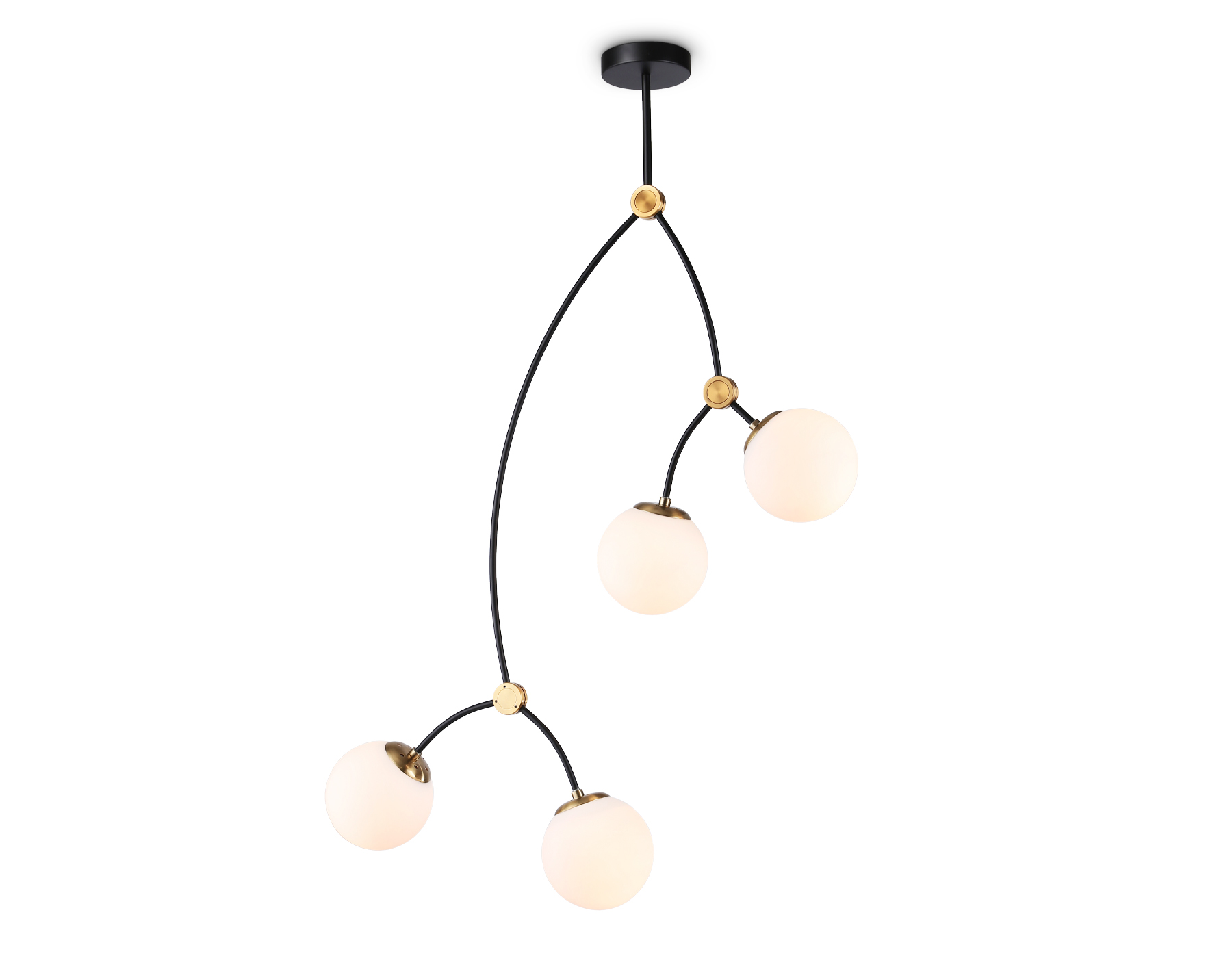 Люстра подвесная Ambrella TR2575/4 BK/SB черный/бронза E27/4 max 60W D790*1120