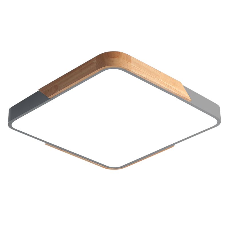 Светильник JAZZway PPB Sсandic-S 24w 4000K GR/W с деревянной планкой IP20 315*315*55