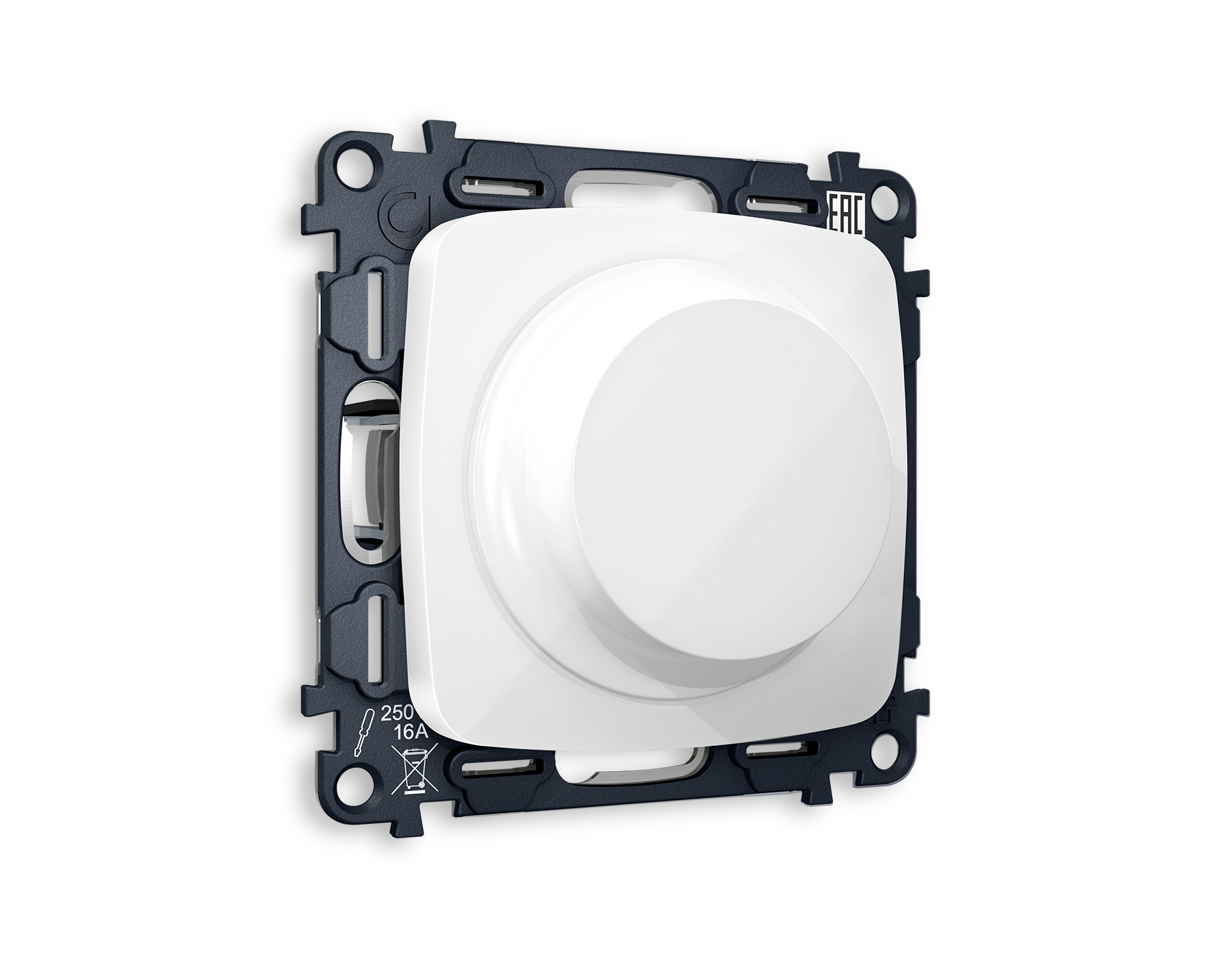 MO105510 Комплект механизма светорегулятор OMEGA Белый глянец 25-600W/LED 5-300W QUANT(OP1055,VM136)