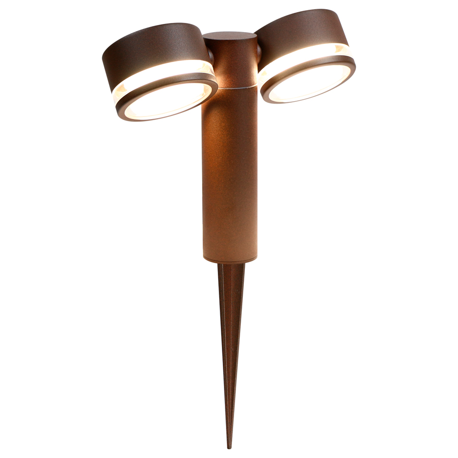 Садово-парковый светильник General GPF-2GX53-M-IP65 Коричневый с боковым рассеивателем Иллюмакс