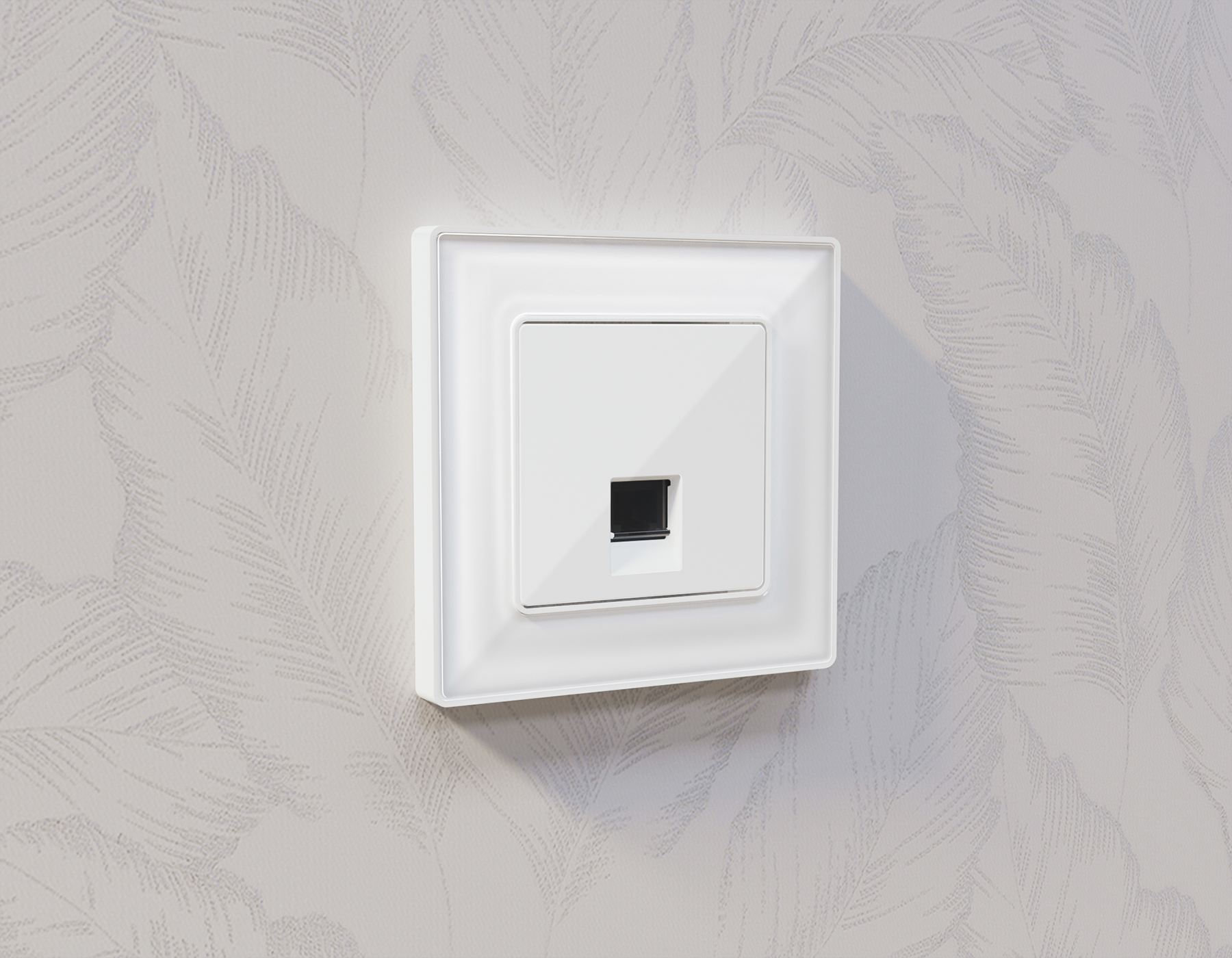 MA112010 Комплект механизма компьютер розетки ALFA Белый глянец RJ-45(8P8C) QUANT (AP1120,VM188)