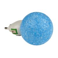 Светильник-ночник UNIEL DTL-309-Шар/BLUE/1LED/0,1W. Выключатель на корпусе. Блистер