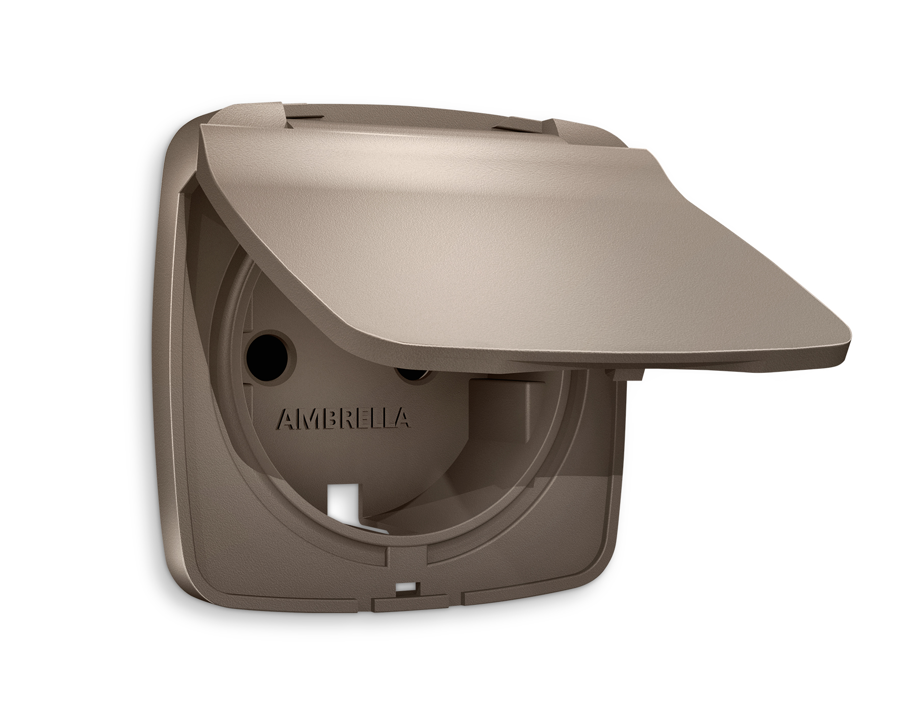 OP6380 Лицевая панель OMEGA (Темная бронза матовый) для электр розетки с/з со шторк/крыш IP44 QUANT 