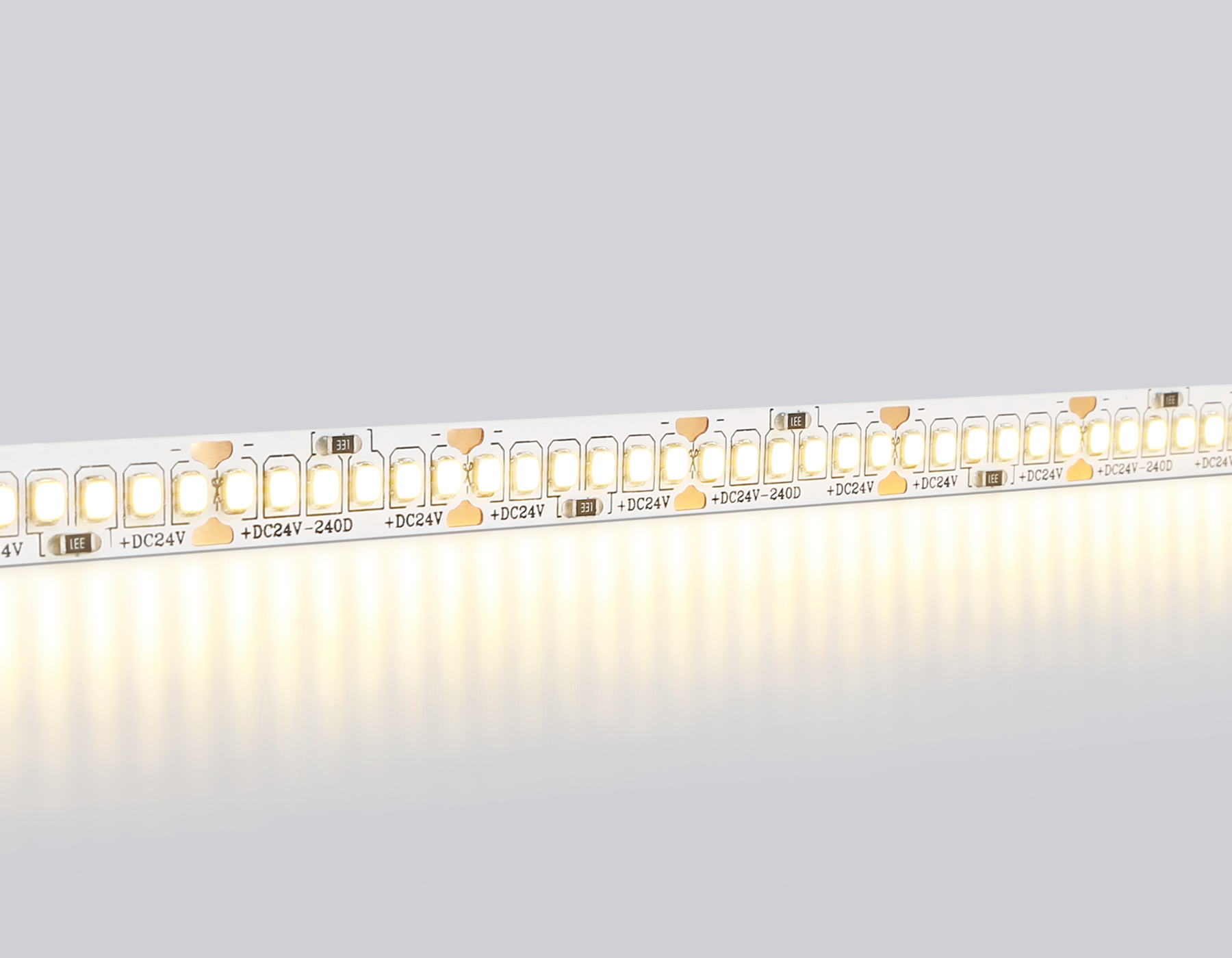 Светодиодная лента AMBRELLA GS3401 2835 240Led/ 20W m/ 24V IP20 3000K/ 5000*10*1.2mm (2 конт.)