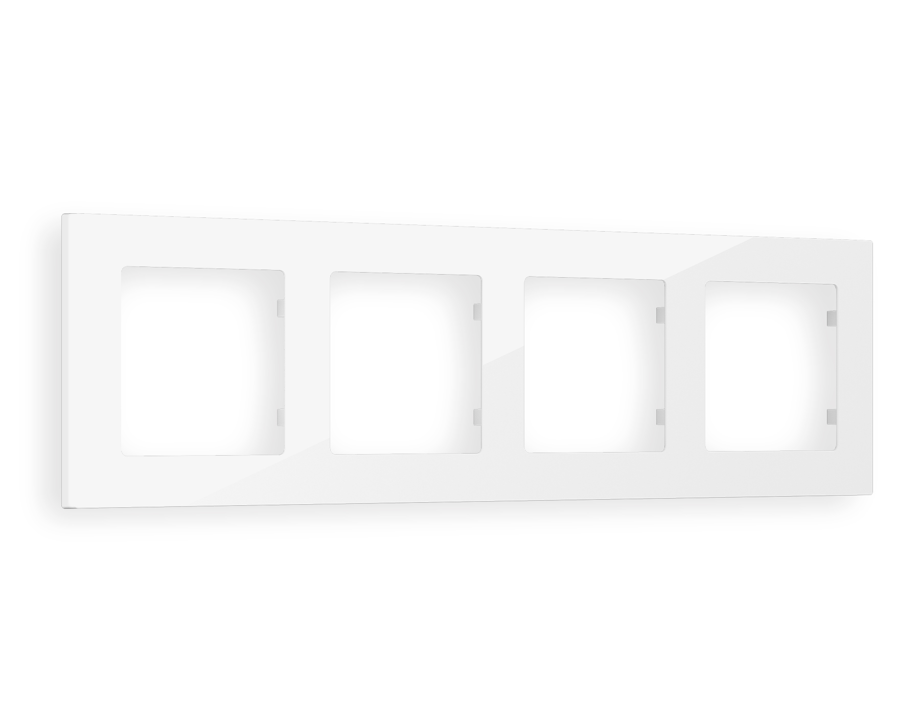 AF220104 Рамка ALFA Techno (Белый глянец) 4-ая