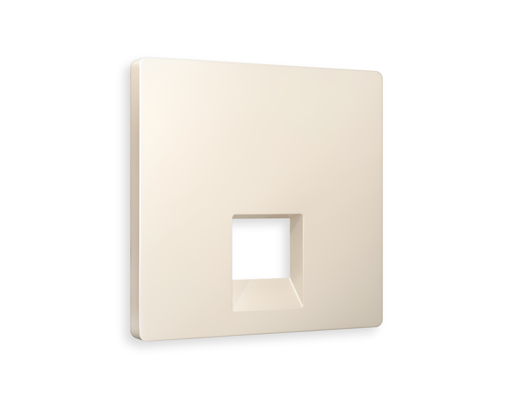 AP3320 Лицевая панель ALFA (Бежевый матовый) для компьютерной/телефонной розетки RJ-45/RJ-11 QUANT