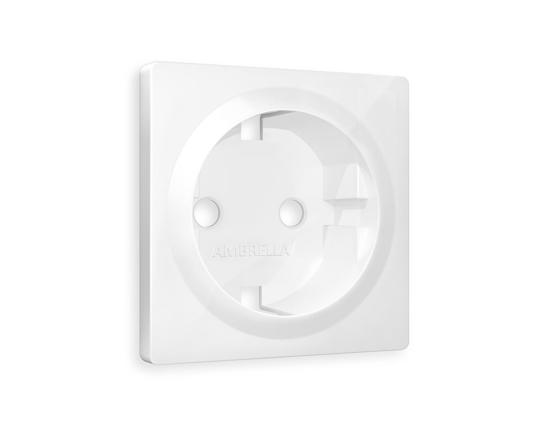 AP1060 Лицевая панель ALFA (Белый глянец) для электрической розетки с/з QUANT