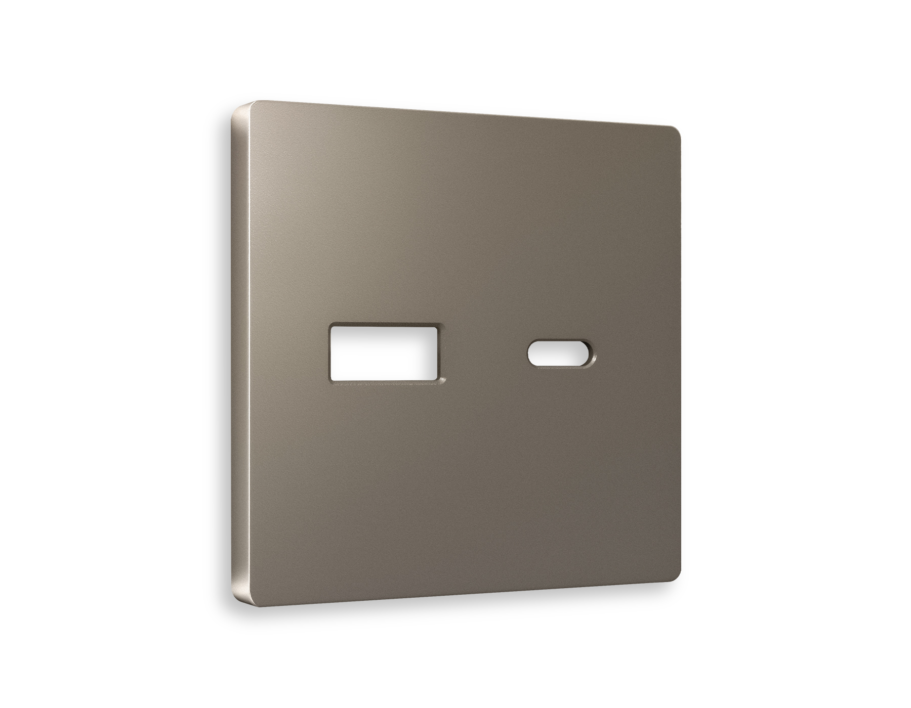 AP6410 Лицевая панель ALFA (Темная бронза матовый) для розетки 2USB тип A+C QUANT